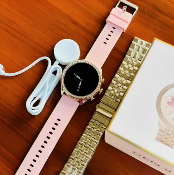 Generation 9 Smart Watch with 2 Beautiful Straps (Gold and Pink)